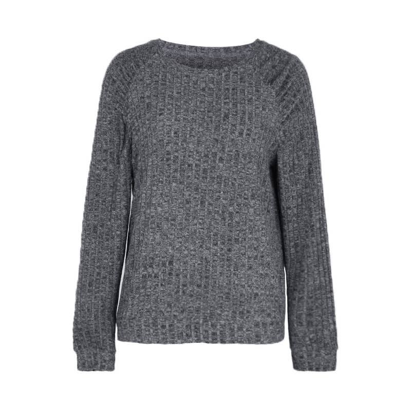 CREW-NECK PULLOVER STYLE KNITTED JACQUARD HOODIE