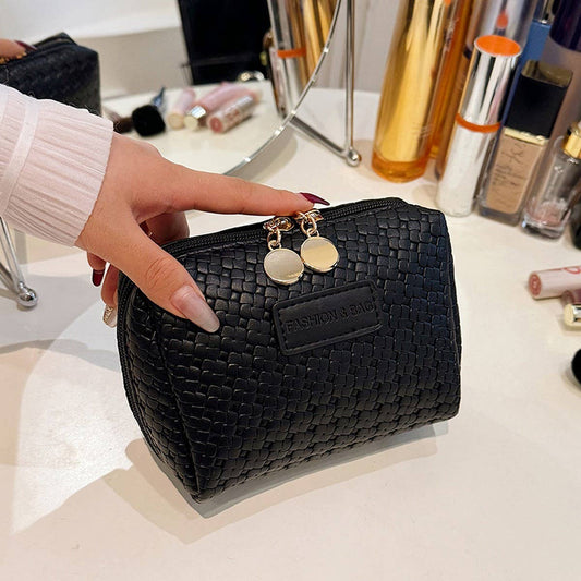PORTABLE WOVEN PATTERN HIGH-END COSMETIC BAG_CWAB4402