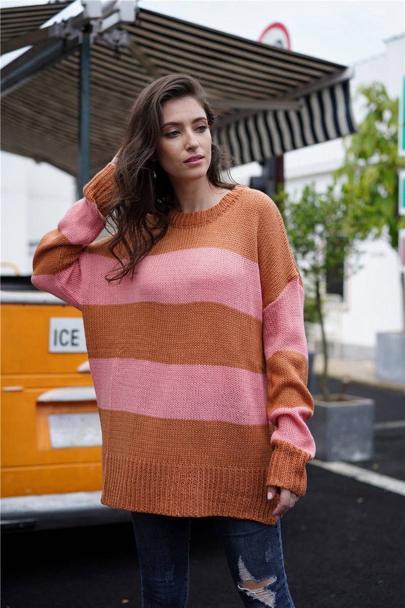 CWOSWL1413_Crew Neck Pullover Casual Sweater