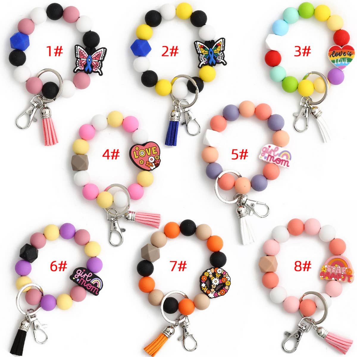 NEW ARRIVAL CARTOON ELK BUTTERFLY KEYCHAIN