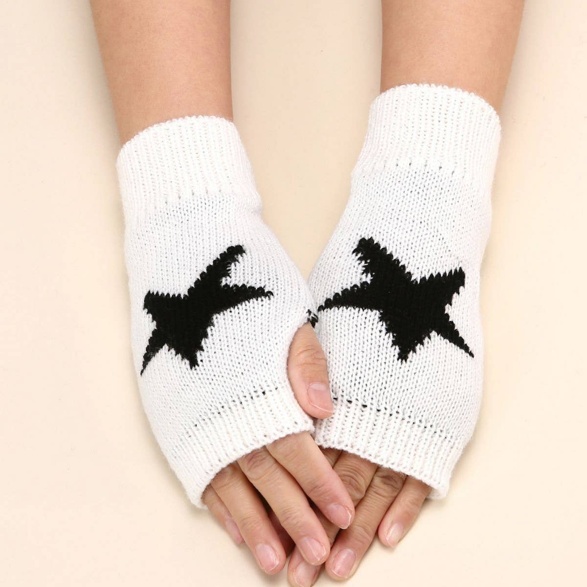 Acrylic Star Arm Sleeves ??Warm Fingerless Design_CWAG0085