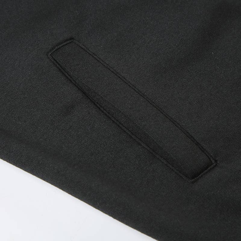 Distinctive street star rhinestone zipper jacket