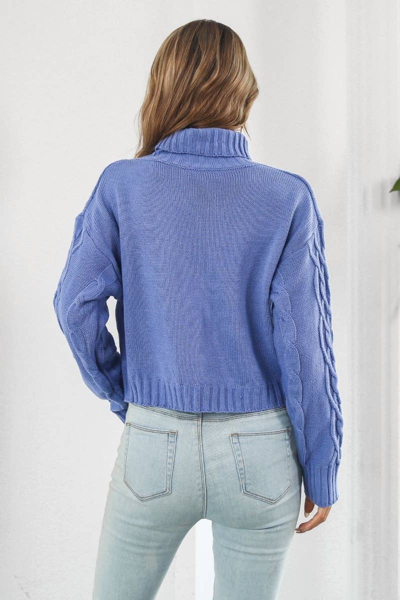 CWOSWL6422_WINTER TURTLENECK SWEATER WITH LONG SLEEVES