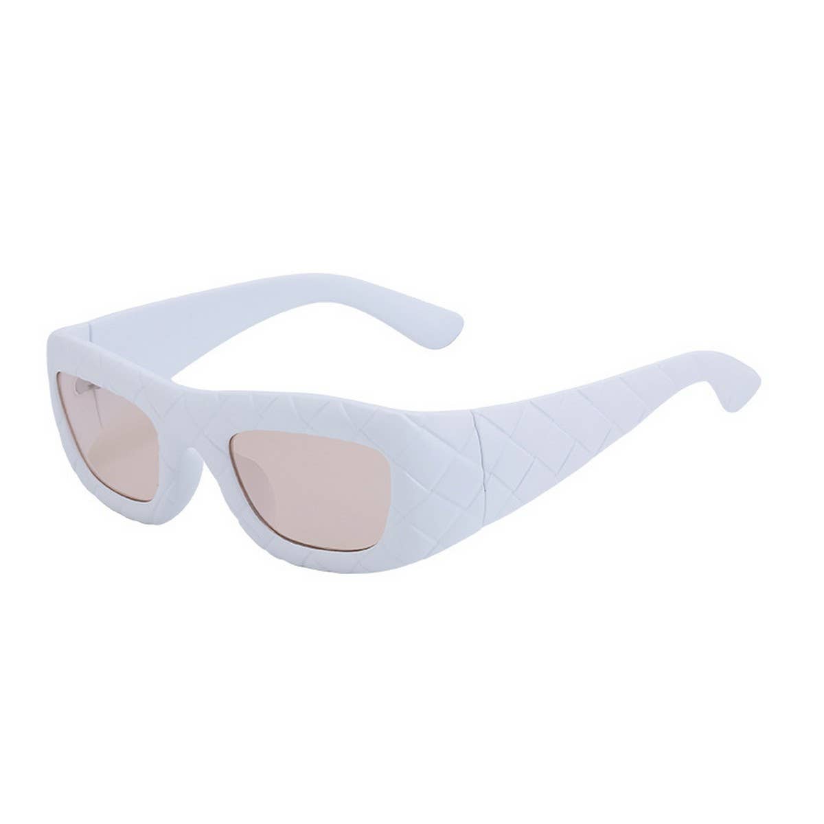 FASHIONABLE FAUX LEATHER LARGE FRAME SUNGLASSES
