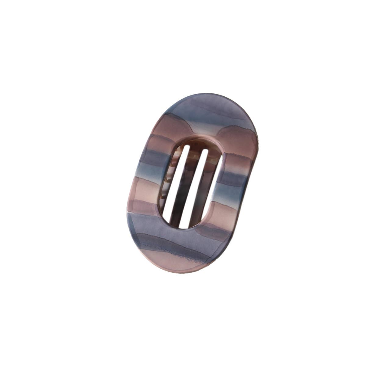 Phantom Color PC matte flat oval hair clip