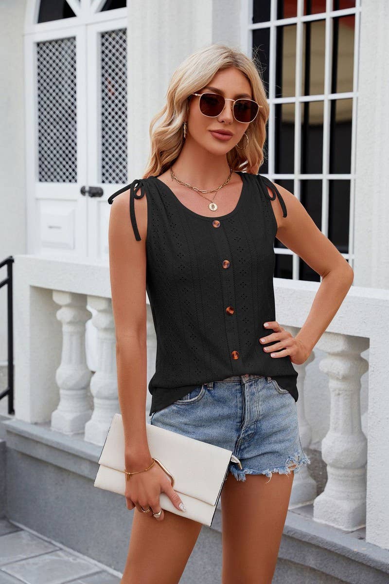 CWTTSL0234_Round Neck Sleeveless Knit Top