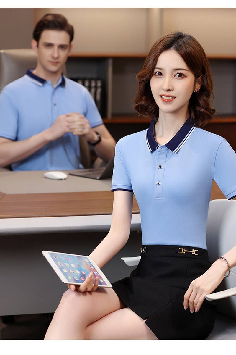 CWTBLS02450_POLO SHIRT FOR WOMEN: SHORT SLEEVE,COTTON BLEND