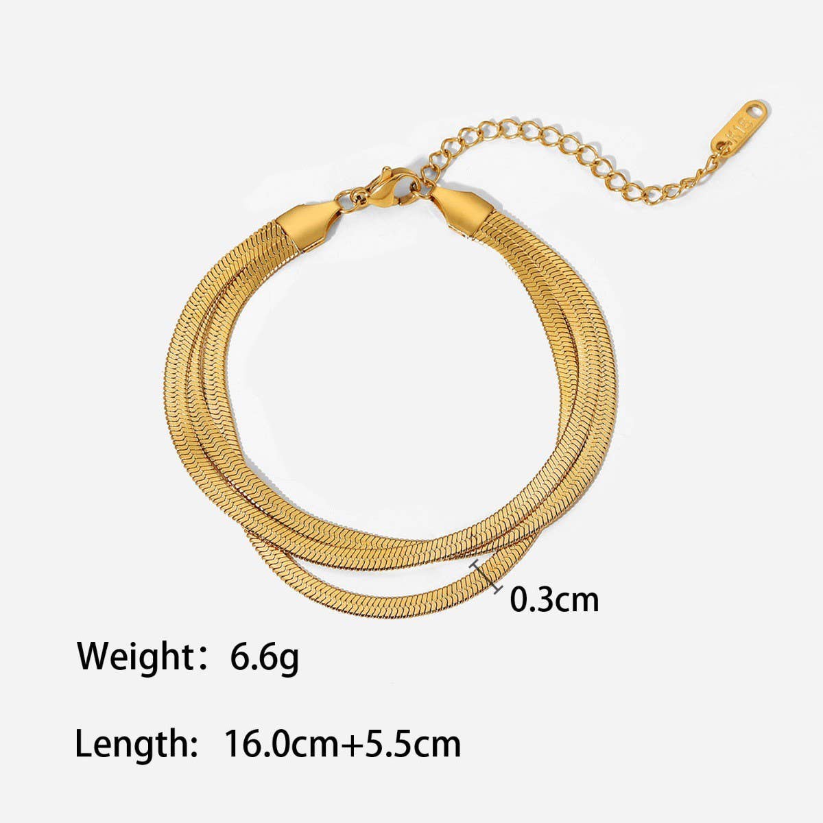 Zircon & Pearl Chain Bracelet in Stainless Steel_CWAJE4658