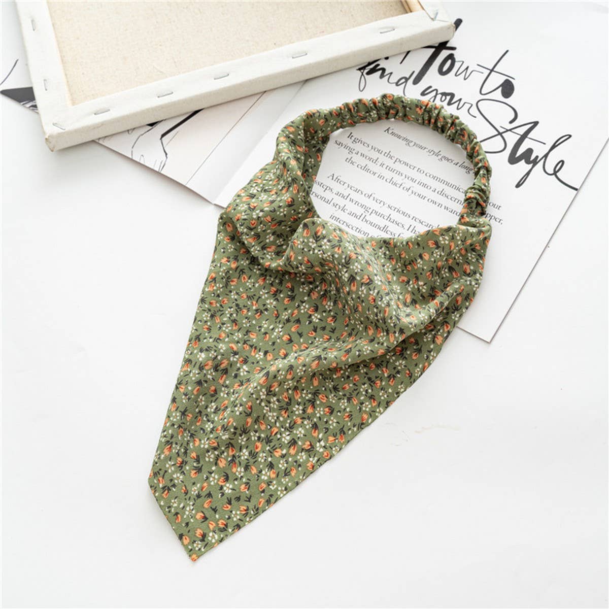 TRIANGLE SCARF ELASTIC HEADBAND HAIR ACCESSORIES