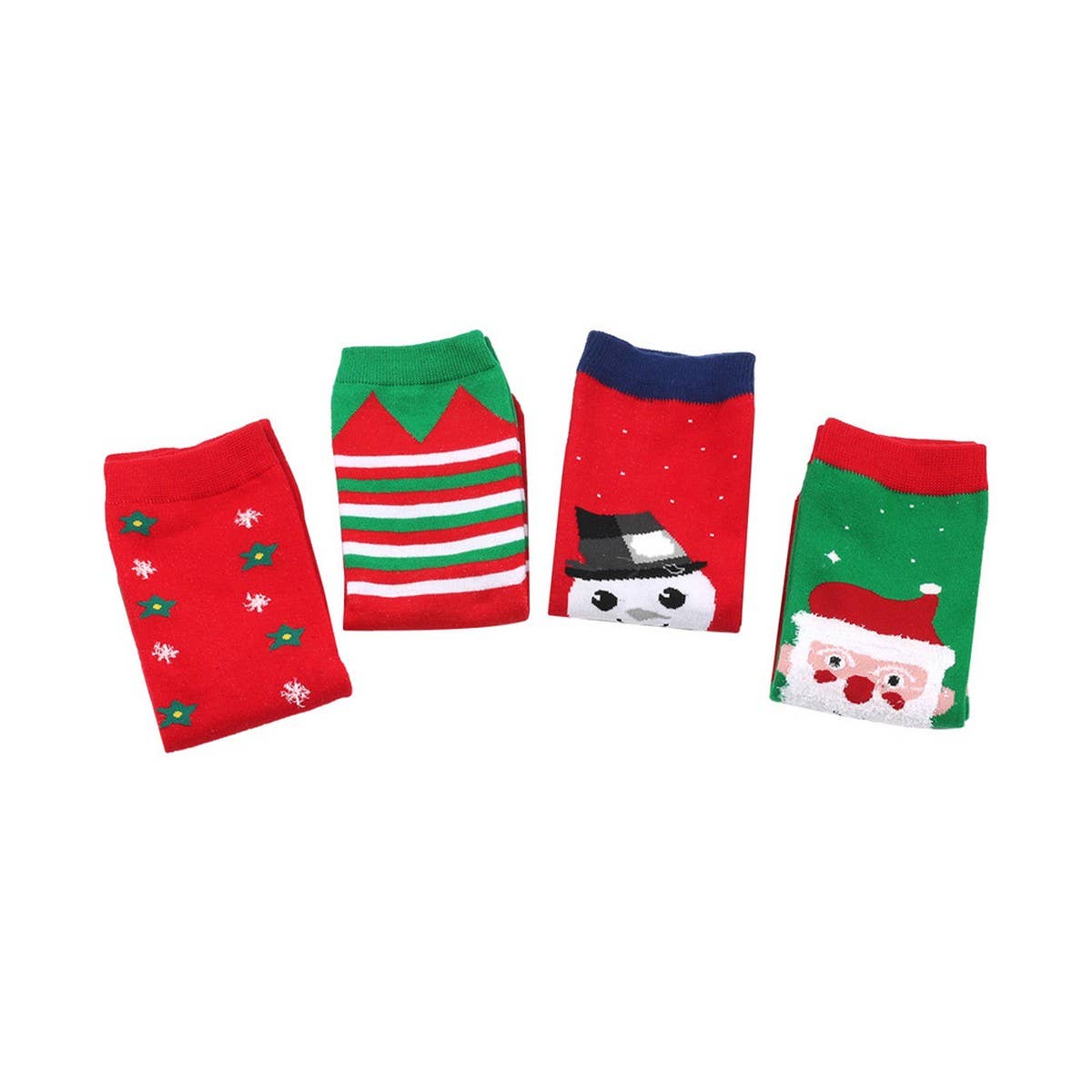 CWMS0818_Santa Claus Cartoon Elk Snowman Christmas Socks
