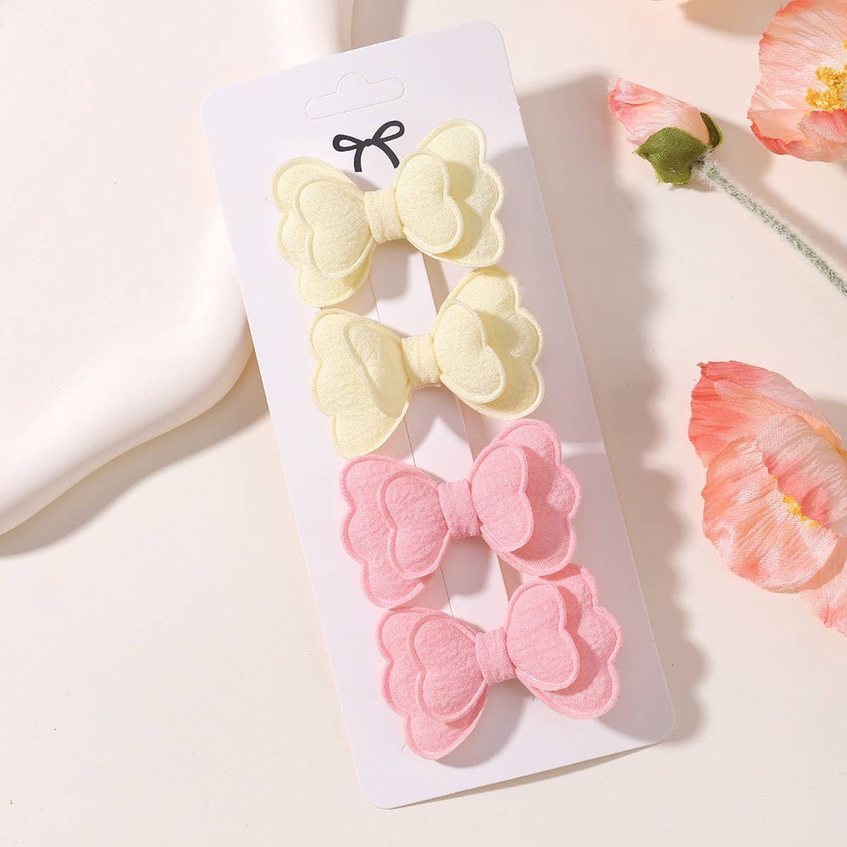 Double-Layer Butterfly Hair Clip Set for Kids