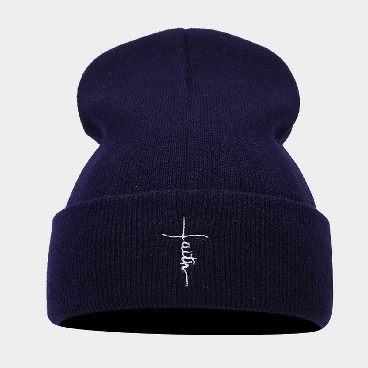 LETTER EMBROIDERY CIRCULAR  HIP HOP KNITTED HAT_CWAH2088
