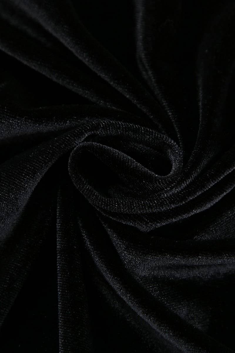 CWSPJ0307_VELVET LONG-SLEEVED TROUSERS PAJAMA SET