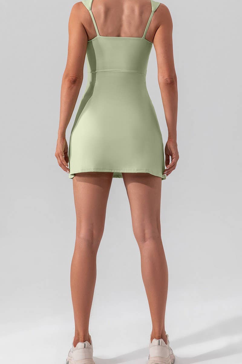 CWDSD3584_SOLID COLOR SEXY STRAP YOGA TENNIS ACTIVE DRESS