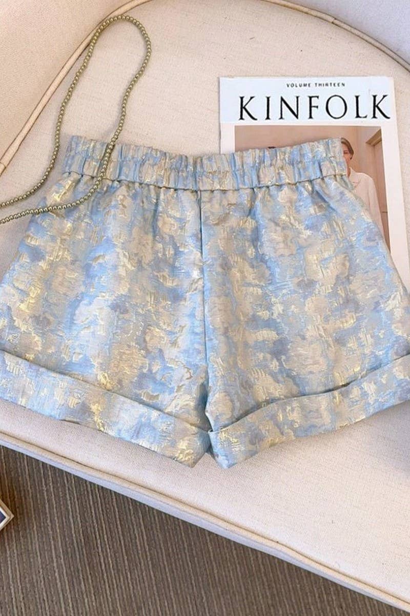 CWBSP0583_HIGH WAIST SLIM FIT PEACH HIP A-LINE SHORTS