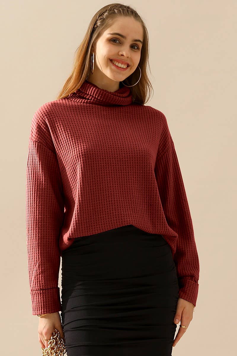CWTTL1505_TURTLE HIGH NECK SWEATER KNIT TOP