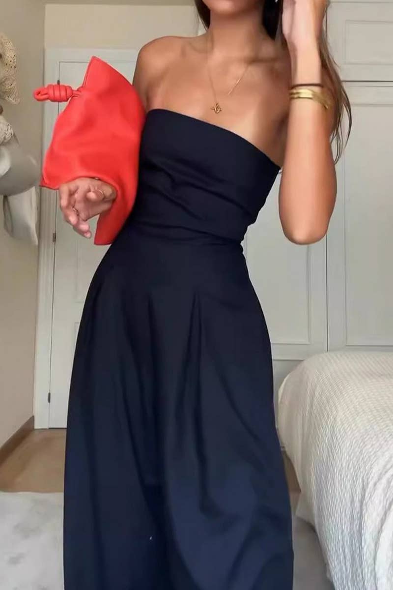 CWSJS1602_CASUAL BACKLESS SLIM FIT JUMPSUIT