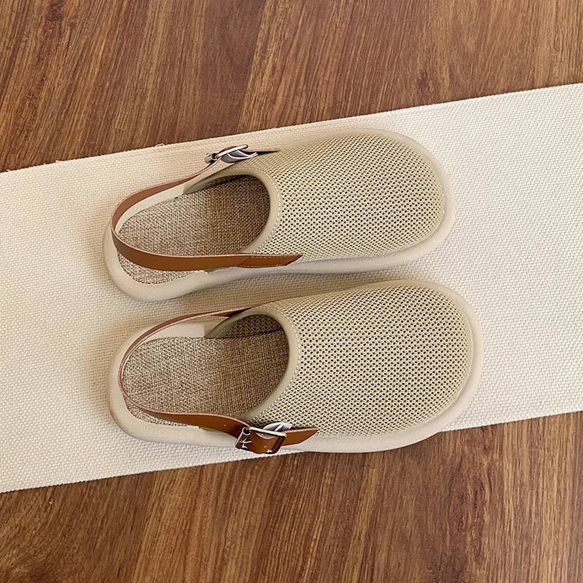 Breathable Knit Closed Toe Summer Sandals_CWSHF0099