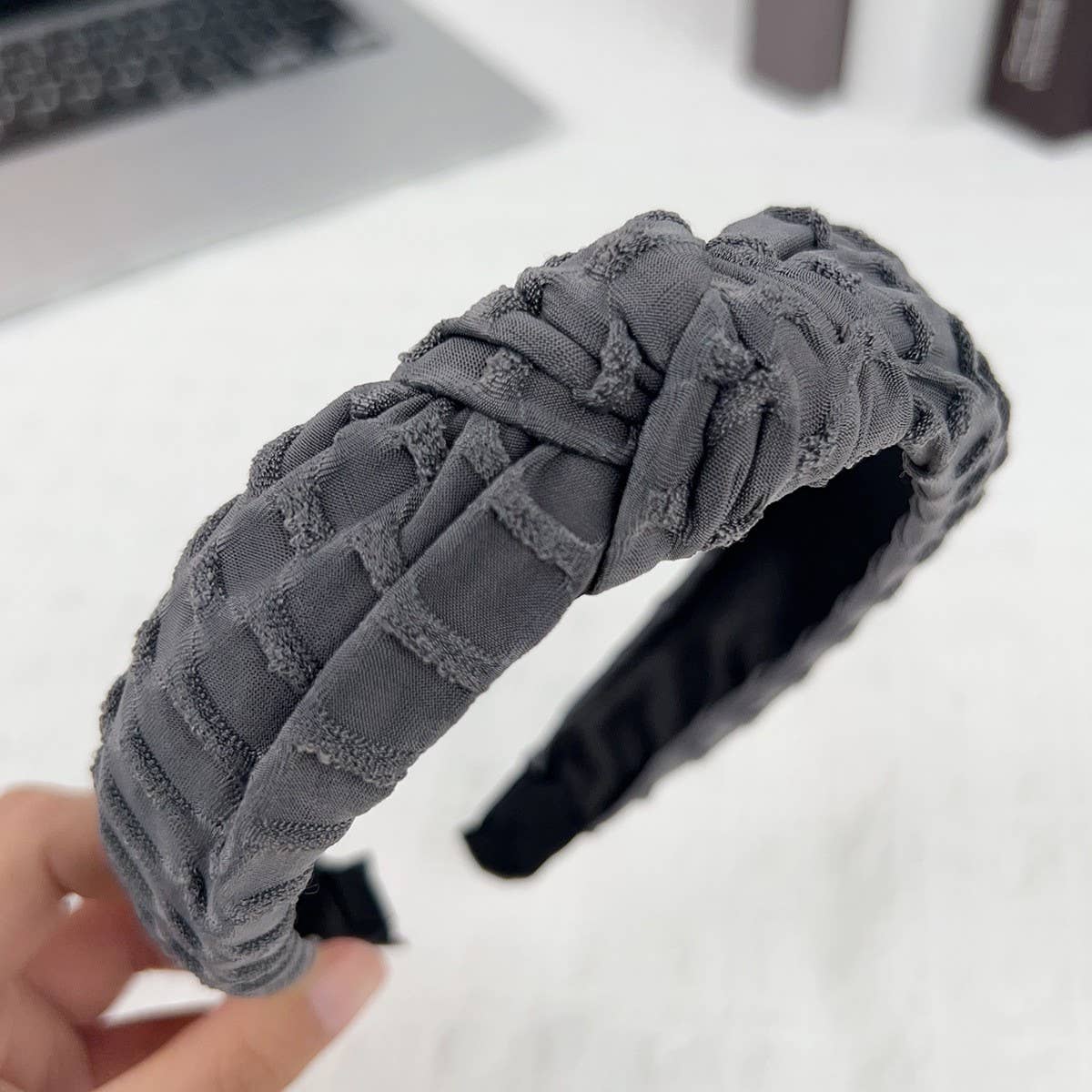 SOLID COLOR CROSS KNOT WIDE BRIM HEADBAND_CWAHA2083