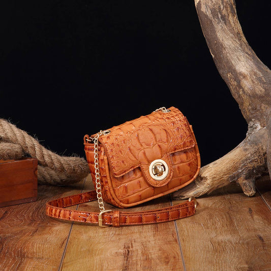 WOMEN MULTI-COLOR CROCODILE PATTERN SHOULDER BAG_CWAB2596