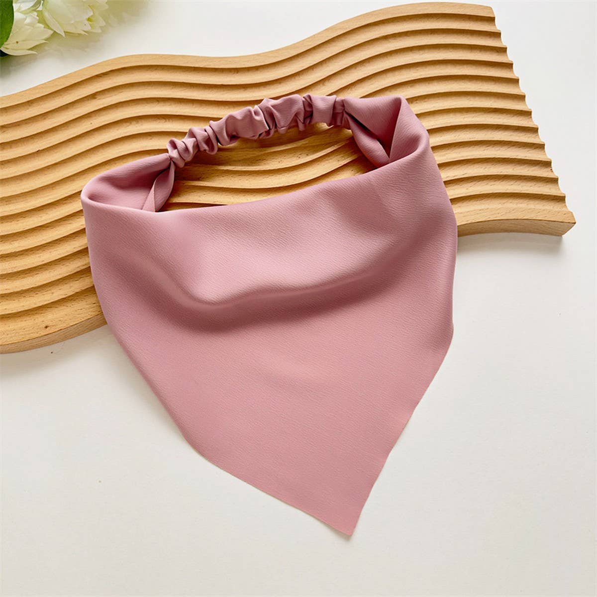 SATIN CLOTH TURBAN TRIANGLE HAIR ACCESSORIES