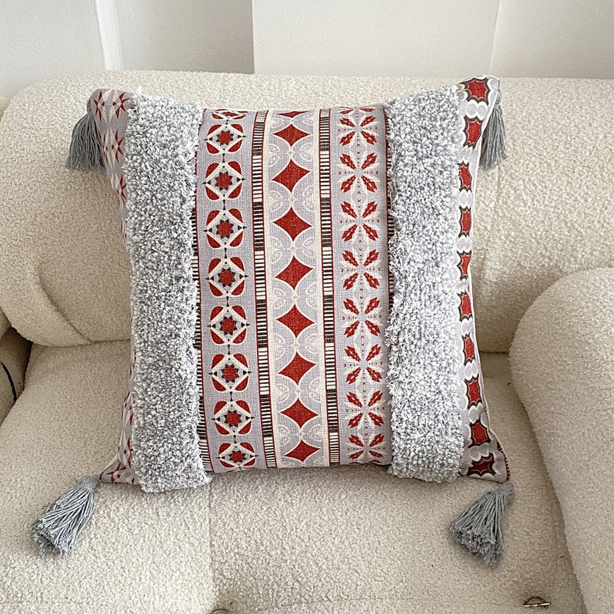 BOHEMIAN STYLE TUFTED LINEN PRINTED PILLOWCASES_CWMM0872