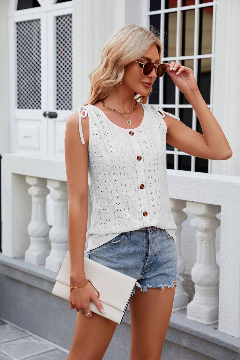 CWTTSL0234_Round Neck Sleeveless Knit Top