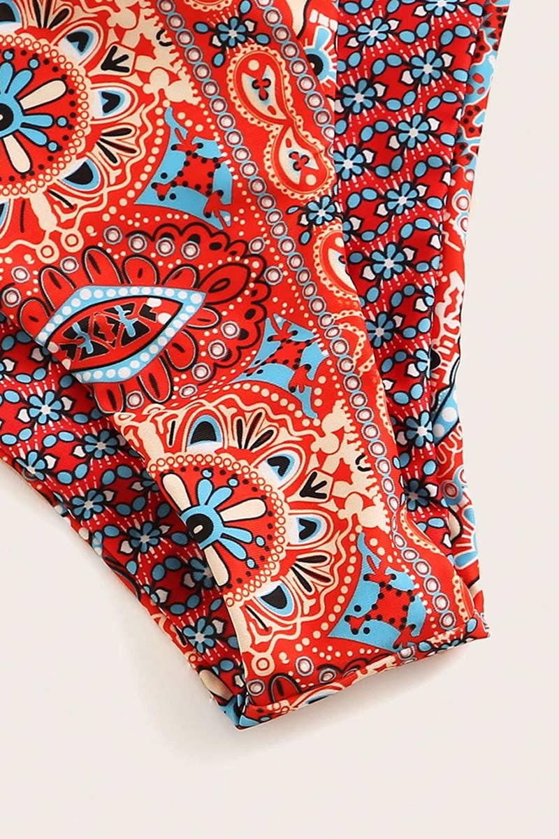 CWMW0836_PRINTED SUMMER SEXY TWO-PIECE SWIMSUIT