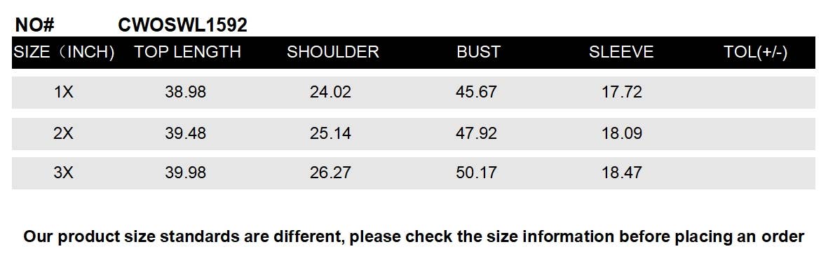 CWOSWL1592_PLUS Size V-Neck Long Sleeve Pullover Sweater