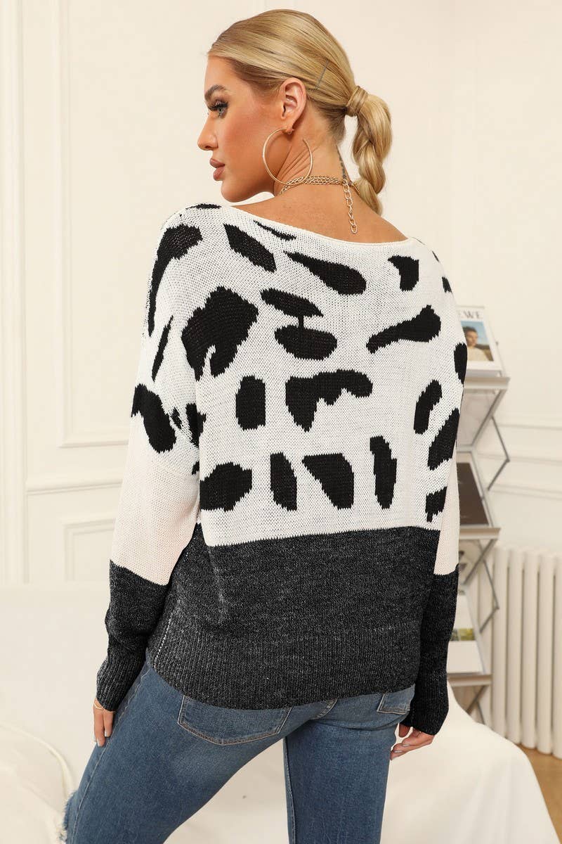 CWOSWL1580_Round Neck Long Sleeve Pullover Sweater