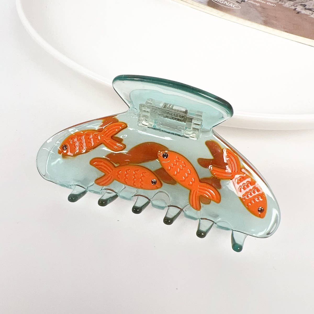 Mini Koi Fish Hair Claw - Cute Acetate Summer Clip