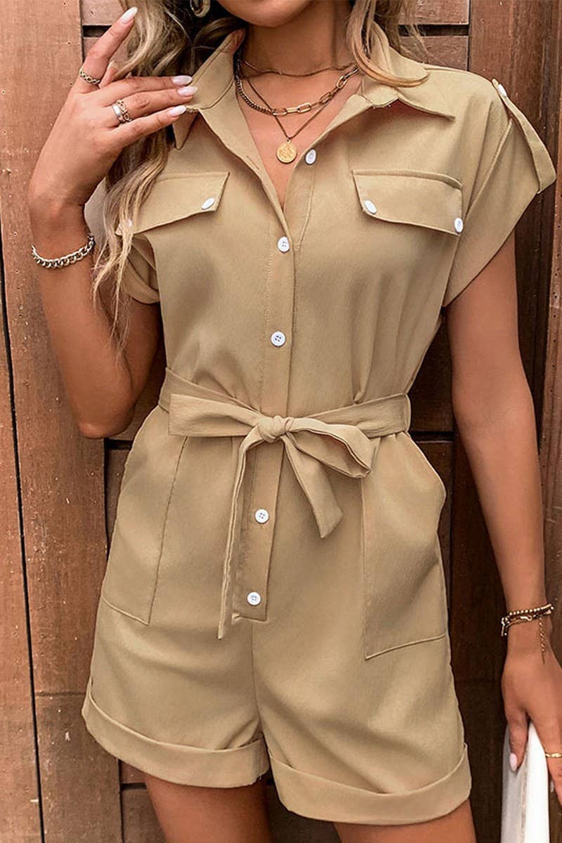 CWSJS0805_TIE-UP HIGH WAIST LAPEL JUMPSUIT