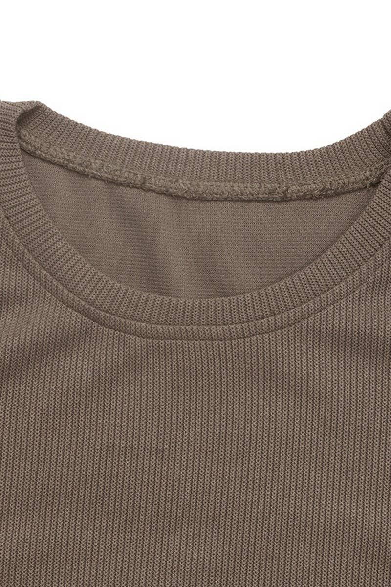 CWTBLL3737_CASUAL LONG-SLEEVED FAKE TWO-PIECE SWEATSHIRT