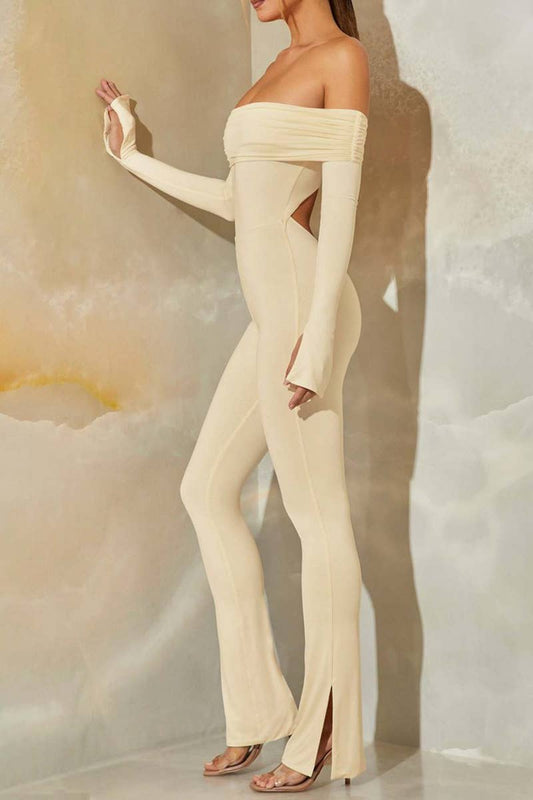 CWSS1085_TEMPERAMENT ONE-SHOULDER BACKLESS JUMPSUIT