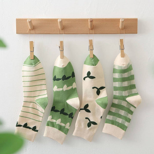 WINTER ROLLED-EDGE STRIPED SOCKS