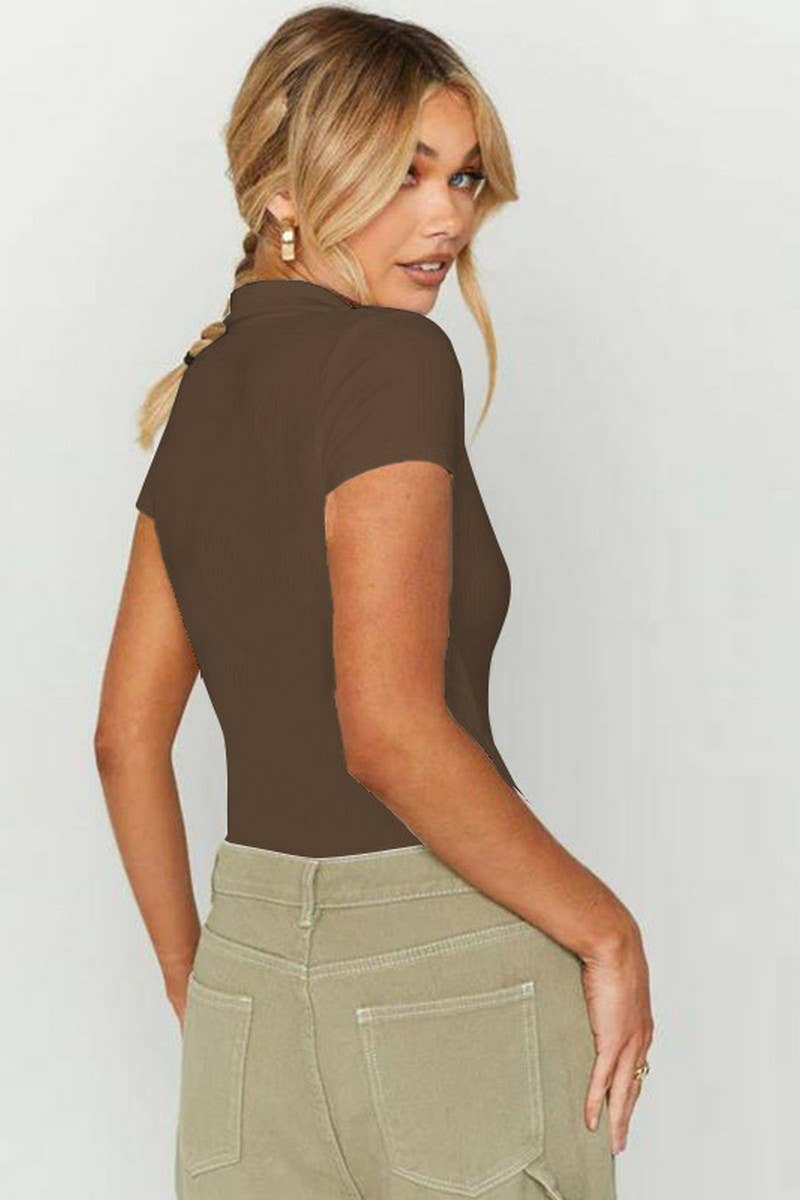 CWTBLS1810_SLIM FIT POLO COLLAR SHORT SLEEVE T-SHIRT