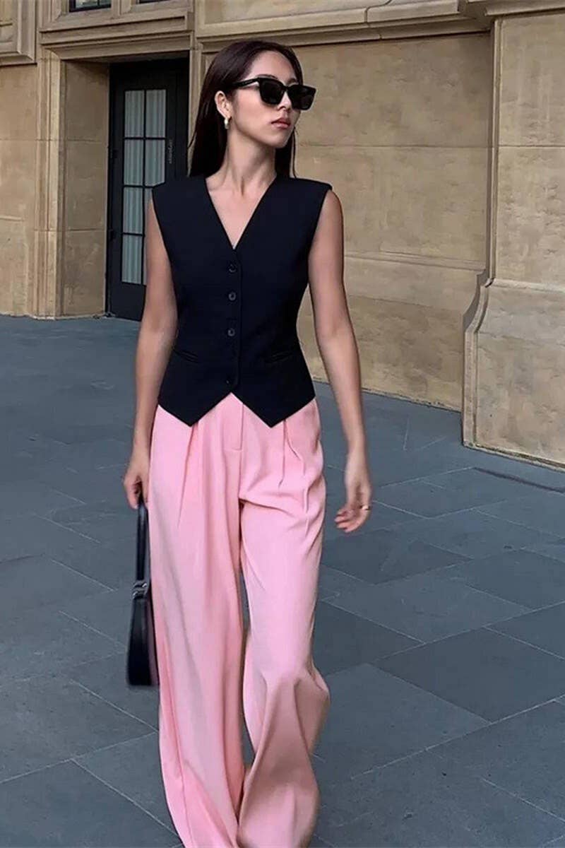 CWOV00108_SPRING AND AUTUMN SLIM OUTER LAYER SHORT VEST