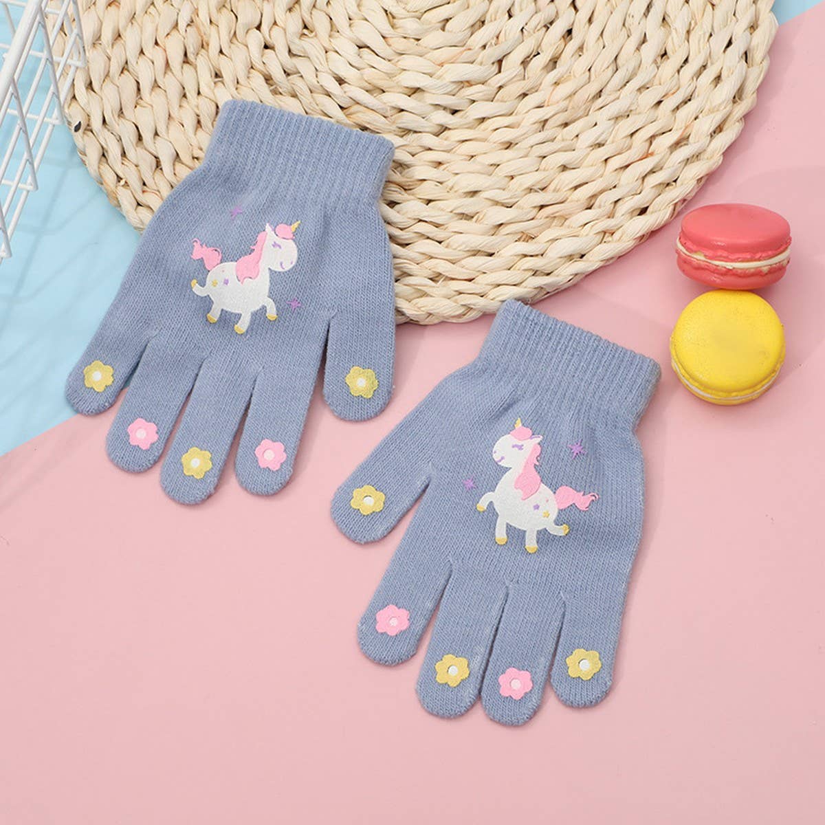 CWAG00568_KIDS WINTER KNIT CARTOON WARM GLOVES