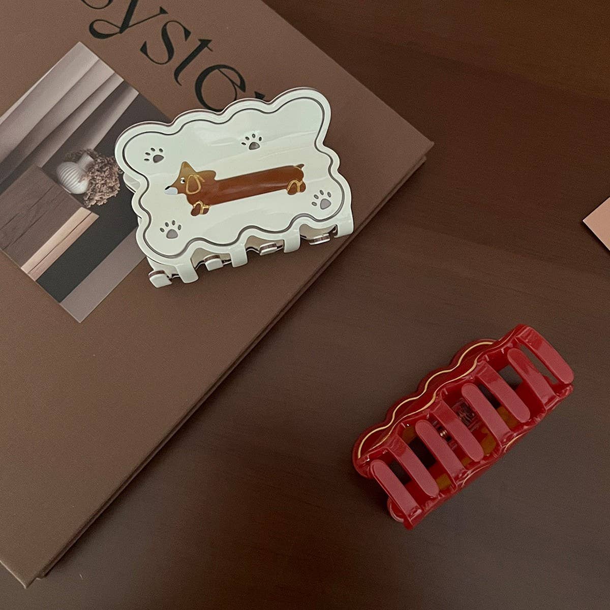 Dachshund Acetate Hair Claw Cute Clip