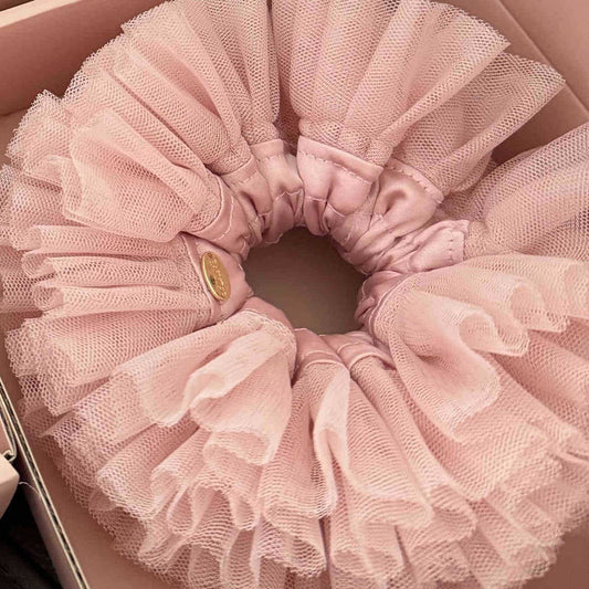 Ballet Princess Lace Handmade Swan Scrunchie_CWAHA5502