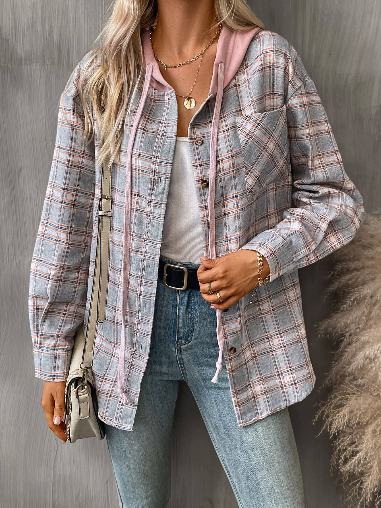 CASUAL FASHION OVERSIZE PLAID SHIRT