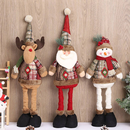 VINTAGE SNOWFLAKE PLAID CHRISTMAS DECORATIONS