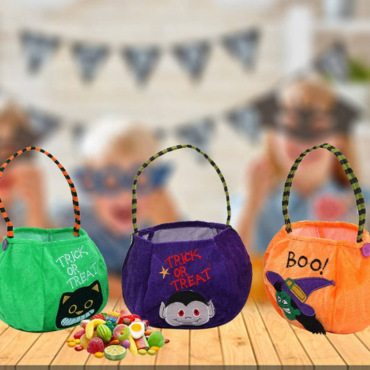 CWAB2575_Halloween Round Pumpkin Candy Tote Gift Bag