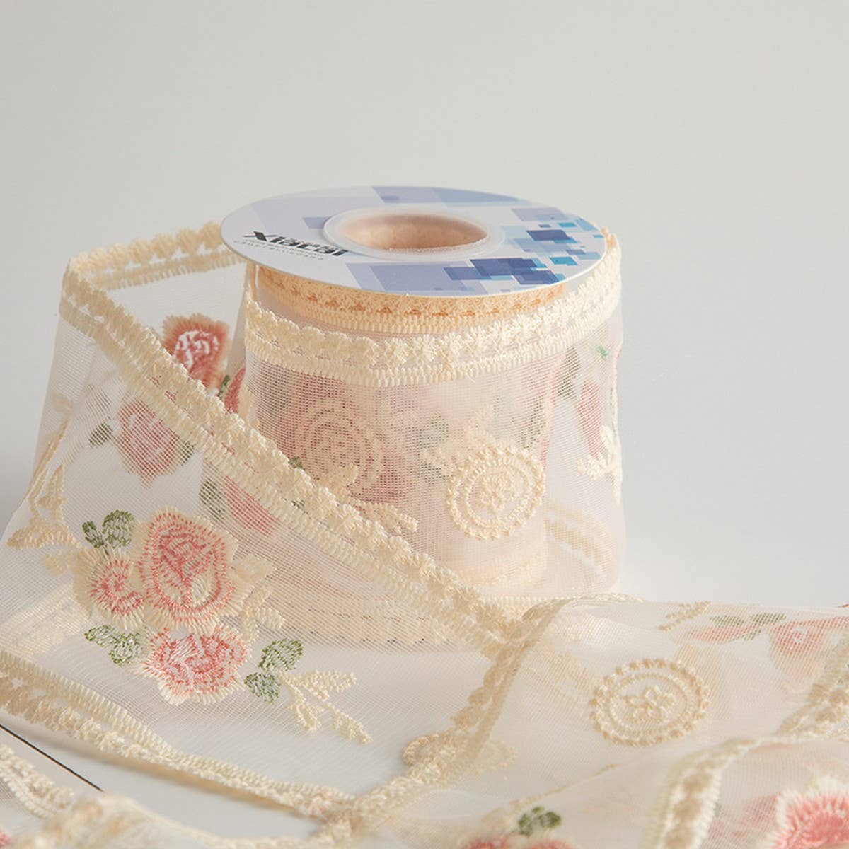 ROSE FLOWER EMBROIDERY LACE DIY RIBBON