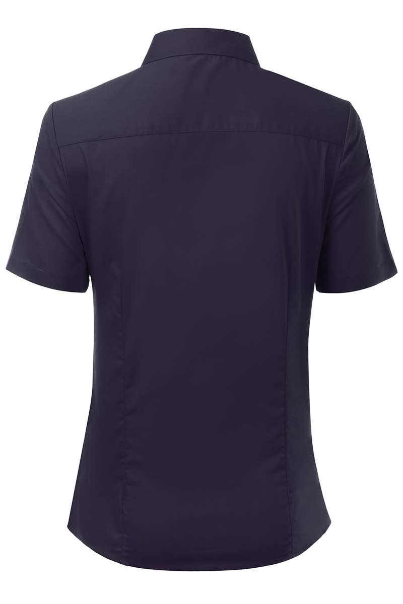 CWTSTS118-P_Slim Classic Short Sleeve Bttn Down Collar Shirt