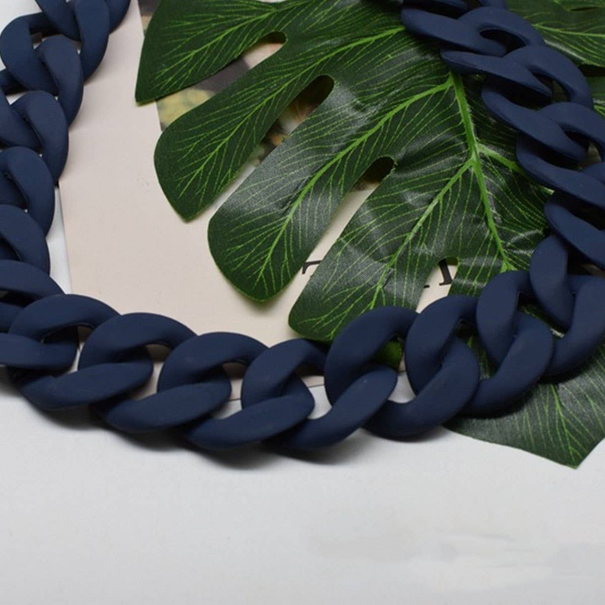 Matte Acrylic Resin Bag Chain -Textured Strap