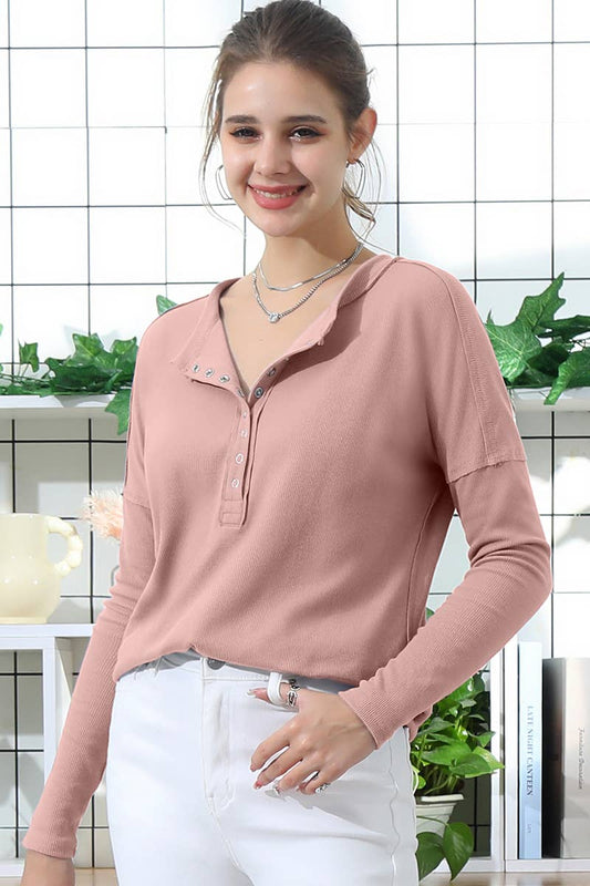 CWTTL1004_SOLID BUTTON DOWN LONG SLEEVE TUNIC LOOSE FIT TOP