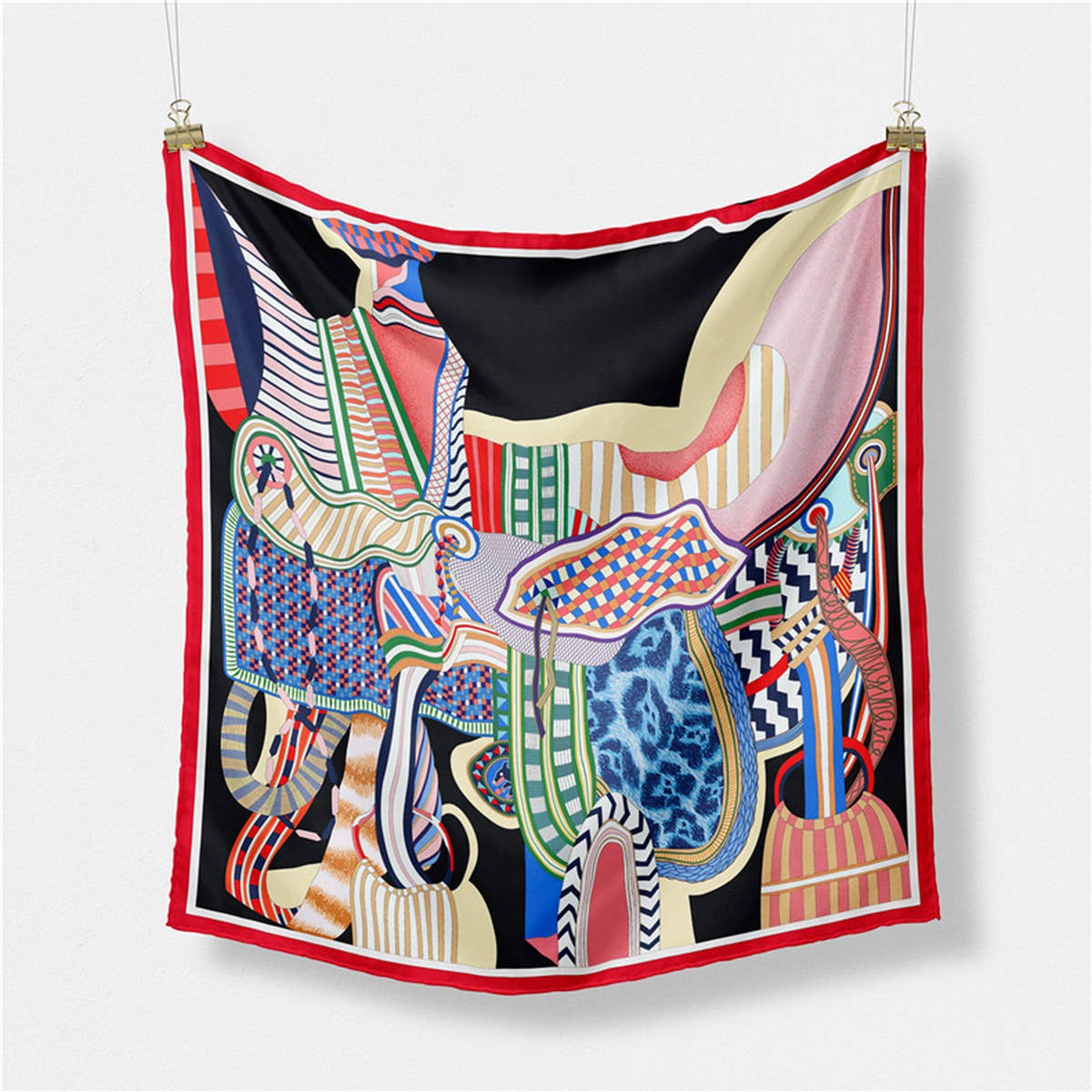 THIN VERSATILE PRINTED SQUARE SCARF