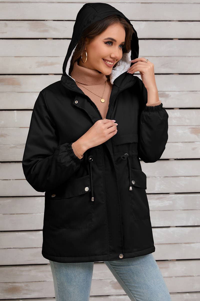 CWOCO0954_SOLID FURRY LINED HOODED ZIP-UP JACKET