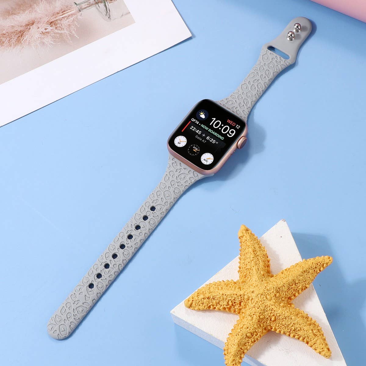 APPLE WATCH9-1 ENGRAVED LEOPARD PRINT STRAP IWATCH8_CWWW0070